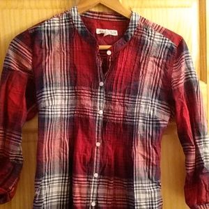 Aeropostale juniors plaid tunic shirt size M